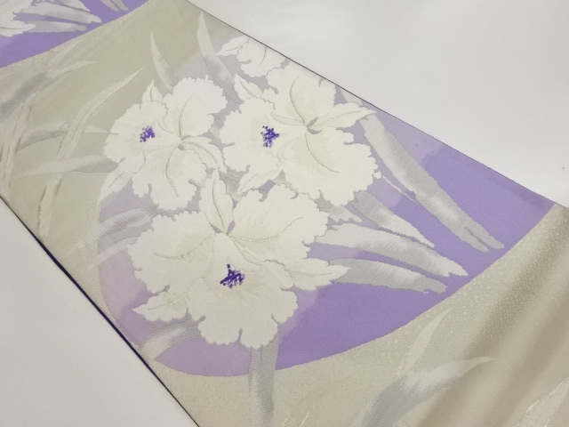 JAPANESE FUKURO OBI / WOVEN CATTLEYA